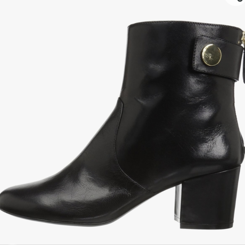Nine West quarryn ankle black leather boots